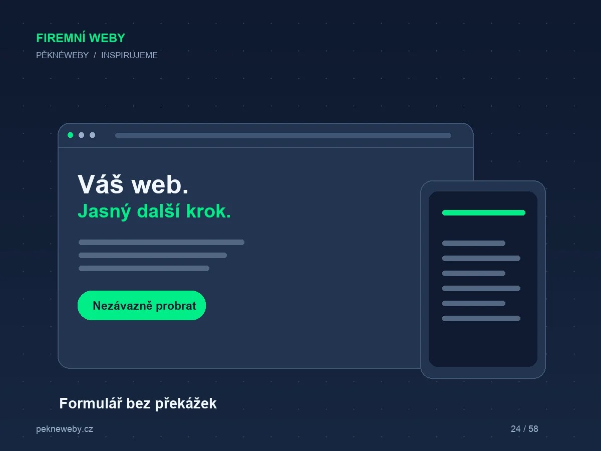 Poptávkový formulář, který lidé dokončí a tým využije