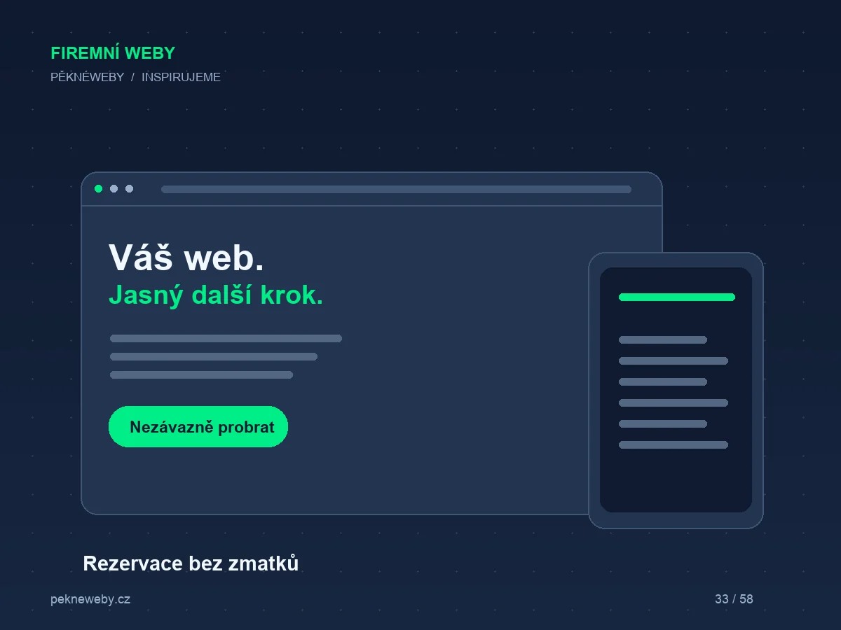 Rezervační systém na webu: termín musí navazovat na provoz firmy