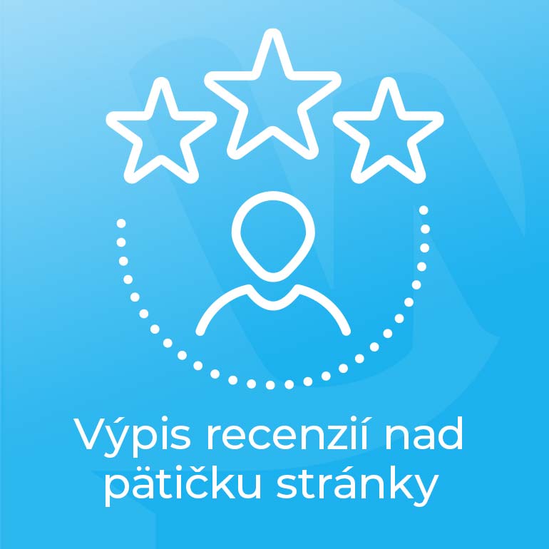 Výpis recenzií nad pätičkou stránky